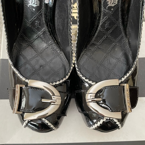 LAMB Black Patent Leather Platform Heels - Picture 3 of 8